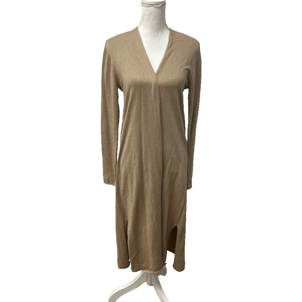 Splendid Cardigan Sweater Jumper Womens XS Beige Long Lagenlook Lightweight